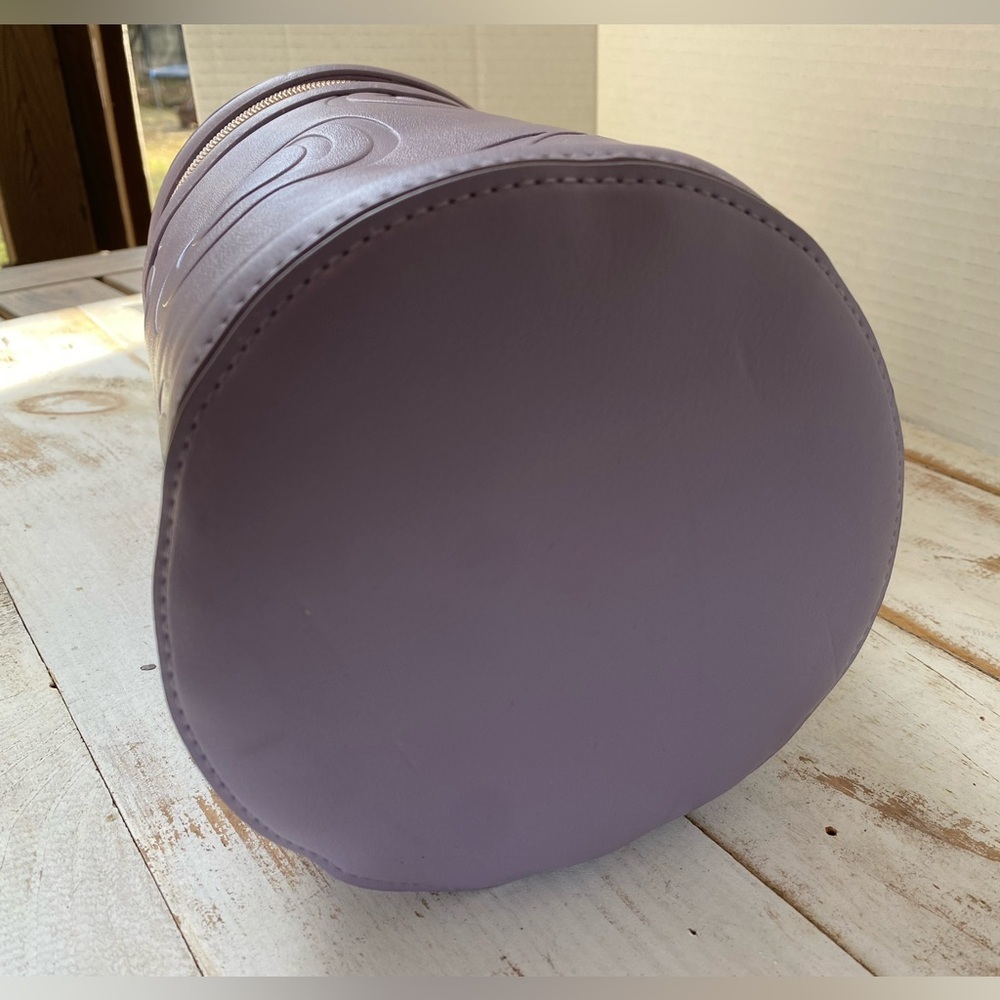 MONAT lavender cosmetics bag travel toiletries makeup purple NWOT cylindrical - Picture 9 of 15